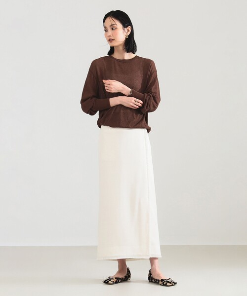 Demi-Luxe BEAMS（デミルクス ビームス）の「【1/9再値下げ】コットン ナイロン デニット プルオーバー［手洗い可］（ニット/セーター・レディース・ブラック/ブラウン/オフホワイト・ONE SIZE）」の16枚目の写真