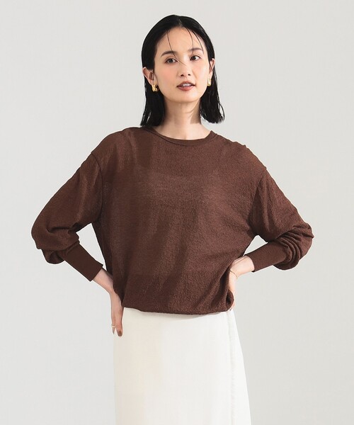 Demi-Luxe BEAMS（デミルクス ビームス）の「【1/9再値下げ】コットン ナイロン デニット プルオーバー［手洗い可］（ニット/セーター・レディース・ブラック/ブラウン/オフホワイト・ONE SIZE）」の18枚目の写真