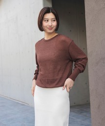 Demi-Luxe BEAMS | 【1/9再値下げ】コットン ナイロン デニット プルオーバー［手洗い可］(ニット/セーター)