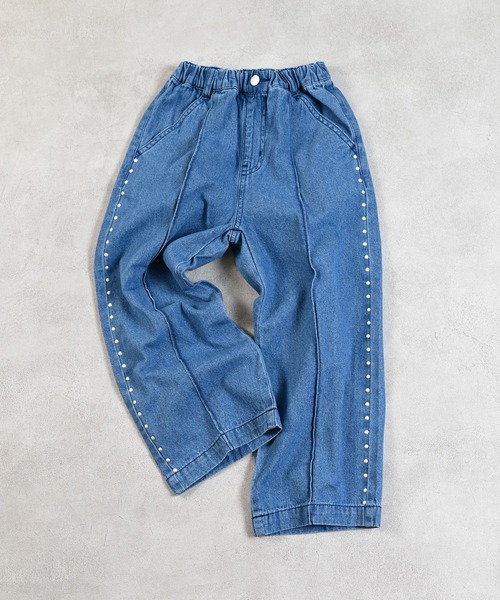 MARKEY'S（マーキーズ）の「スタッズライクデニムパンツ（デニムパンツ・キッズ・ブルー・100/110/120/130/140/150）」の2枚目の写真
