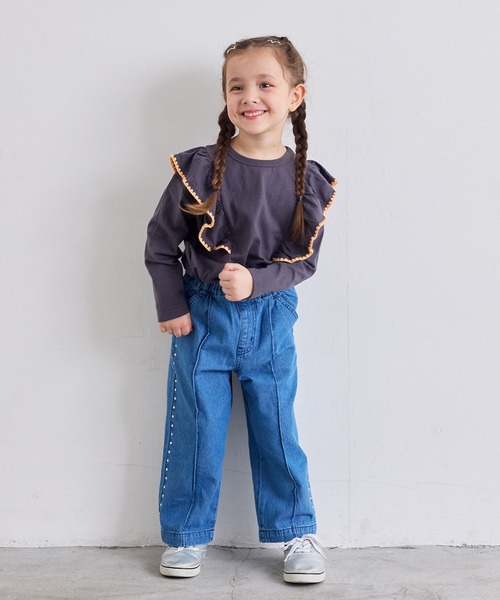 MARKEY'S（マーキーズ）の「スタッズライクデニムパンツ（デニムパンツ・キッズ・ブルー・100/110/120/130/140/150）」の5枚目の写真