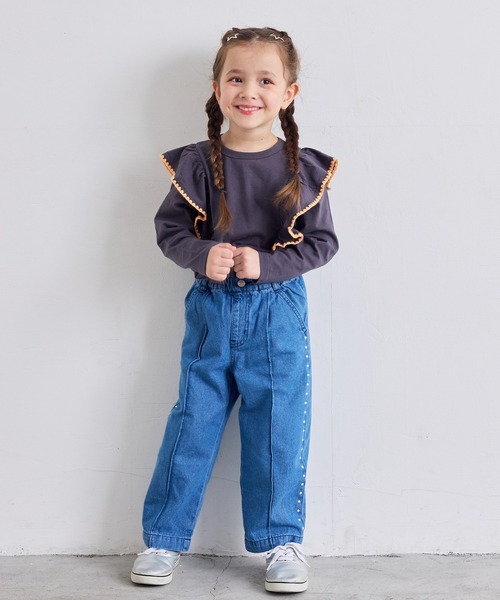 MARKEY'S（マーキーズ）の「スタッズライクデニムパンツ（デニムパンツ・キッズ・ブルー・100/110/120/130/140/150）」の6枚目の写真