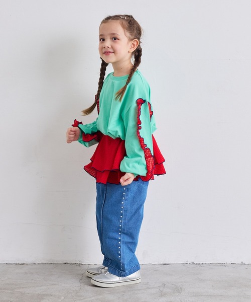 MARKEY'S（マーキーズ）の「スタッズライクデニムパンツ（デニムパンツ・キッズ・ブルー・100/110/120/130/140/150）」の9枚目の写真