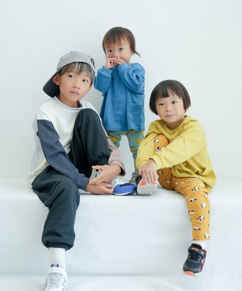 BREEZE(ブリーズ)の「【ストレッチ】DAISUKI パンツ 9分丈(その他パンツ・キッズ・ベージュ/ライトインディゴブルー/ラベンダー/ミント/マスタード/ネイビー/オレンジ/ブラウン/グリーン/ライトグレー/レッド/ブルー/オフホワイト/ターコイズブルー/ブラック/アイボリー・70/80/90/100/110/120/130)」の18枚目の写真