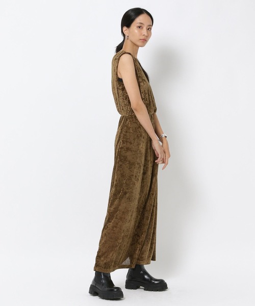 HEREIAM(ヘレイアム)の「【HEREIAM】夏トップス合わせで秋を先取り!メッシュベロアスカート(スカート・レディース・ブラック/カーキ・SMALL/MEDIUM)」の11枚目の写真