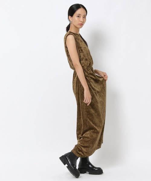 HEREIAM(ヘレイアム)の「【HEREIAM】夏トップス合わせで秋を先取り!メッシュベロアスカート(スカート・レディース・ブラック/カーキ・SMALL/MEDIUM)」の15枚目の写真