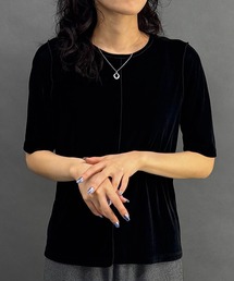 NICOLE white | シアーベロアTシャツ(Tシャツ/カットソー)