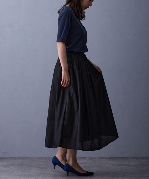 NICOLE white（ニコルホワイト）の「シアーベロアTシャツ（Tシャツ/カットソー・レディース・ブラウン/ブルー/ブラック・FREE）」の16枚目の写真