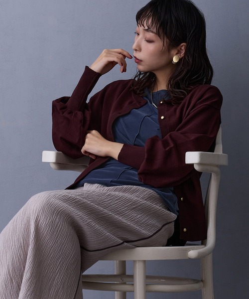 NICOLE white（ニコルホワイト）の「シアーベロアTシャツ（Tシャツ/カットソー・レディース・ブラウン/ブルー/ブラック・FREE）」の19枚目の写真