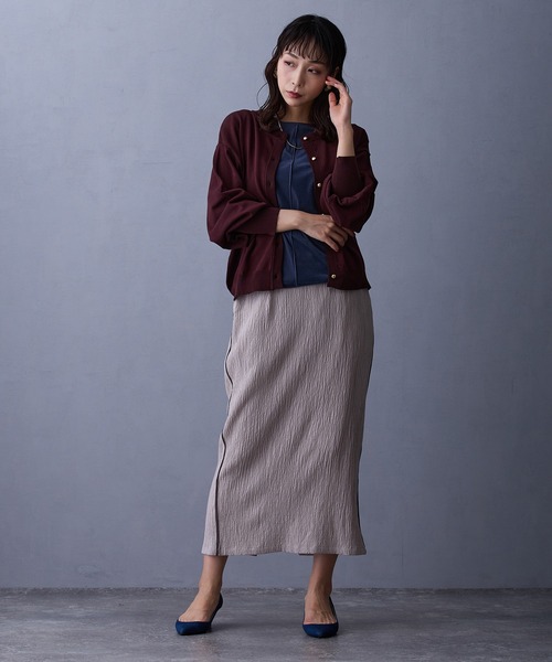 NICOLE white（ニコルホワイト）の「シアーベロアTシャツ（Tシャツ/カットソー・レディース・ブラウン/ブルー/ブラック・FREE）」の21枚目の写真