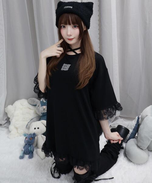 Whinny（ホワイニー）の「Whinny/ロマンチストキュートT（Tシャツ/カットソー・レディース・ブラック/サックスブルー/ホワイト・FREE）」の13枚目の写真