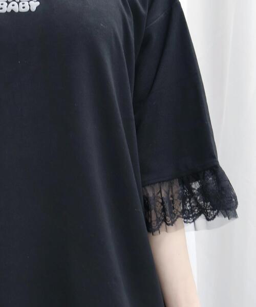 Whinny（ホワイニー）の「Whinny/ロマンチストキュートT（Tシャツ/カットソー・レディース・ブラック/サックスブルー/ホワイト・FREE）」の16枚目の写真