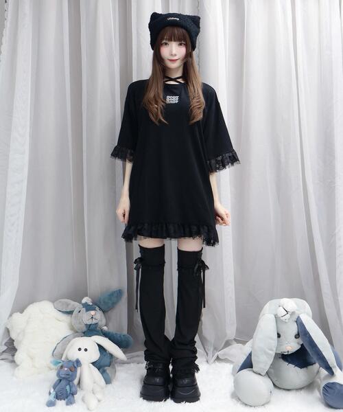 Whinny（ホワイニー）の「Whinny/ロマンチストキュートT（Tシャツ/カットソー・レディース・ブラック/サックスブルー/ホワイト・FREE）」の19枚目の写真