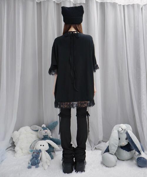 Whinny（ホワイニー）の「Whinny/ロマンチストキュートT（Tシャツ/カットソー・レディース・ブラック/サックスブルー/ホワイト・FREE）」の21枚目の写真