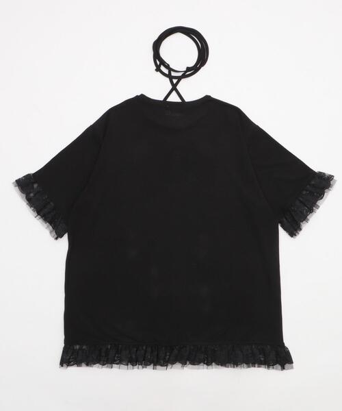 Whinny（ホワイニー）の「Whinny/ロマンチストキュートT（Tシャツ/カットソー・レディース・ブラック/サックスブルー/ホワイト・FREE）」の5枚目の写真