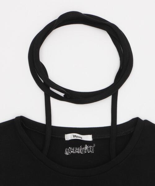 Whinny（ホワイニー）の「Whinny/ロマンチストキュートT（Tシャツ/カットソー・レディース・ブラック/サックスブルー/ホワイト・FREE）」の6枚目の写真