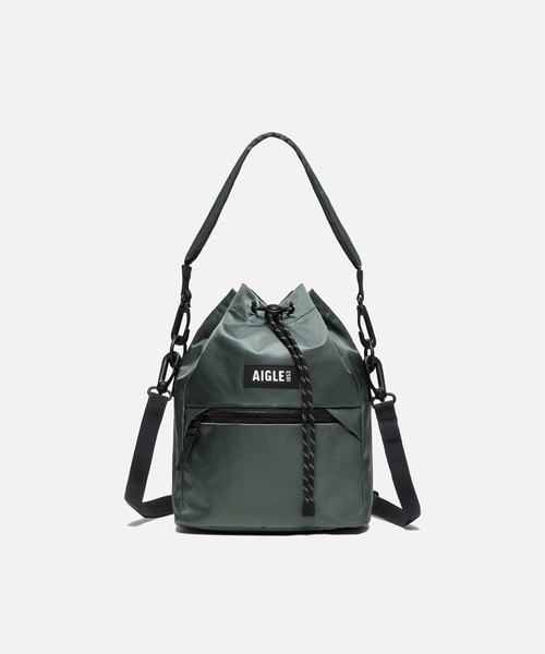 AIGLE（エーグル）の「撥水 アーバン 巾着バッグ / ミニショルダーバッグ（ショルダーバッグ・レディース・ピンク/ブラック/グレー・FREE）」の2枚目の写真