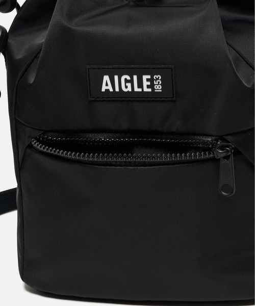 AIGLE（エーグル）の「撥水 アーバン 巾着バッグ / ミニショルダーバッグ（ショルダーバッグ・レディース・ピンク/ブラック/グレー・FREE）」の8枚目の写真