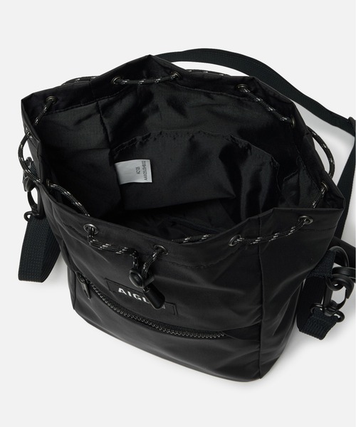 AIGLE（エーグル）の「撥水 アーバン 巾着バッグ / ミニショルダーバッグ（ショルダーバッグ・レディース・ピンク/ブラック/グレー・FREE）」の10枚目の写真