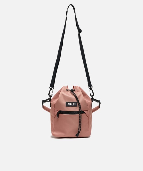 AIGLE（エーグル）の「撥水 アーバン 巾着バッグ / ミニショルダーバッグ（ショルダーバッグ・レディース・ピンク/ブラック/グレー・FREE）」の13枚目の写真