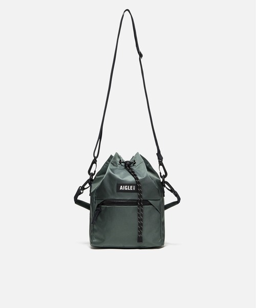 AIGLE（エーグル）の「撥水 アーバン 巾着バッグ / ミニショルダーバッグ（ショルダーバッグ・レディース・ピンク/ブラック/グレー・FREE）」の21枚目の写真