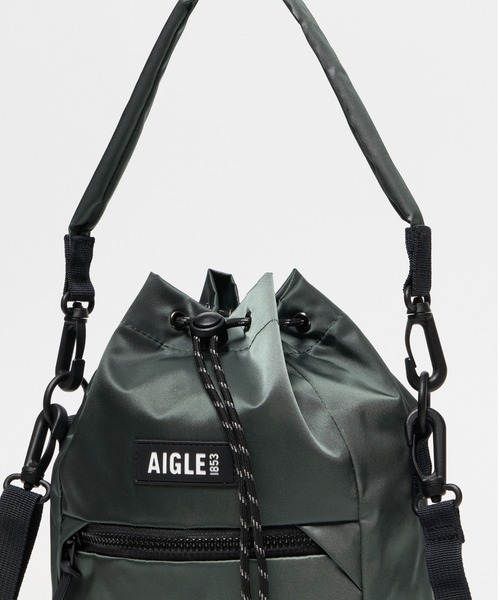 AIGLE（エーグル）の「撥水 アーバン 巾着バッグ / ミニショルダーバッグ（ショルダーバッグ・レディース・ピンク/ブラック/グレー・FREE）」の22枚目の写真