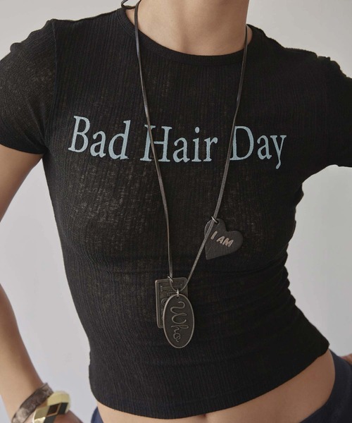 SCULPTOR(スカルプター)の「Bad Hair Day Tee(Tシャツ/カットソー・レディース・レッド/ブラック/ホワイト・SMALL/MEDIUM/LARGE/X-SMALL)」の3枚目の写真