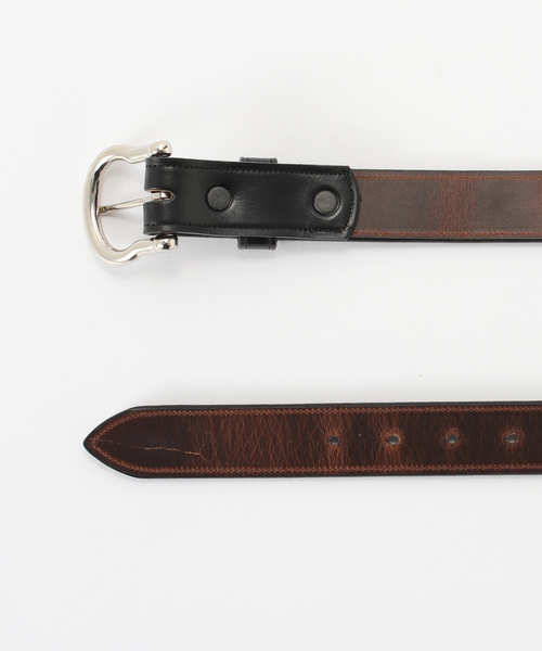 FRAMeWORK（フレームワーク）の「TORY LEATHER/トリーレザー Double and stitch ベルト（ベルト・レディース・ブラック/キャメル・FREE）」の6枚目の写真