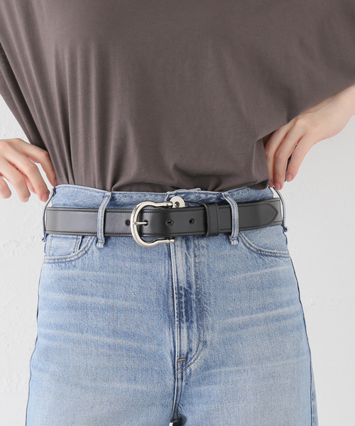 FRAMeWORK（フレームワーク）の「TORY LEATHER/トリーレザー Double and stitch ベルト（ベルト・レディース・ブラック/キャメル・FREE）」の11枚目の写真