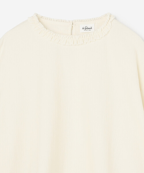 LE GLAZIK（ルグラジック）の「LE GLAZIK | ポリエステルコットン ラッフルシャツ WOMEN（シャツ/ブラウス・レディース・グリーン系その他/クリーム/ブラック・36）」の6枚目の写真