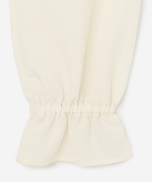 LE GLAZIK（ルグラジック）の「LE GLAZIK | ポリエステルコットン ラッフルシャツ WOMEN（シャツ/ブラウス・レディース・グリーン系その他/クリーム/ブラック・36）」の7枚目の写真