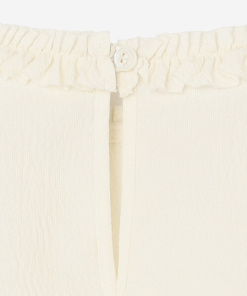 LE GLAZIK（ルグラジック）の「LE GLAZIK | ポリエステルコットン ラッフルシャツ WOMEN（シャツ/ブラウス・レディース・グリーン系その他/クリーム/ブラック・36）」の9枚目の写真