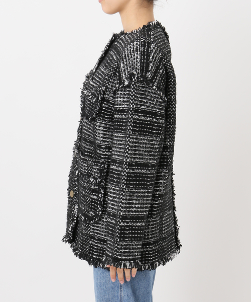 FRAMeWORK（フレームワーク）の「ツイードライクニットジャケット（その他アウター・レディース・ブラック・FREE）」の19枚目の写真