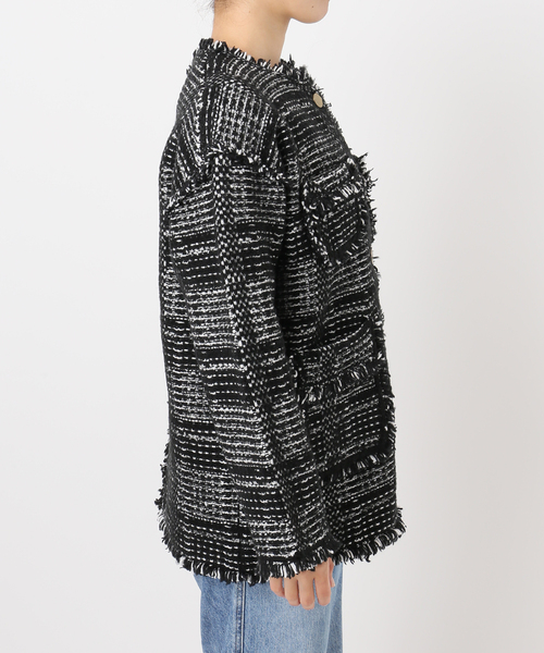 FRAMeWORK（フレームワーク）の「ツイードライクニットジャケット（その他アウター・レディース・ブラック・FREE）」の21枚目の写真