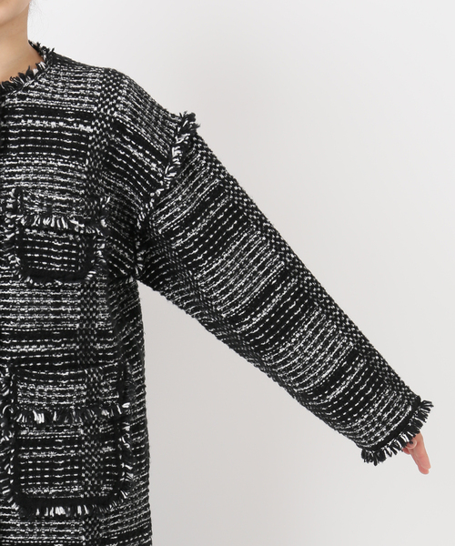 FRAMeWORK（フレームワーク）の「ツイードライクニットジャケット（その他アウター・レディース・ブラック・FREE）」の22枚目の写真
