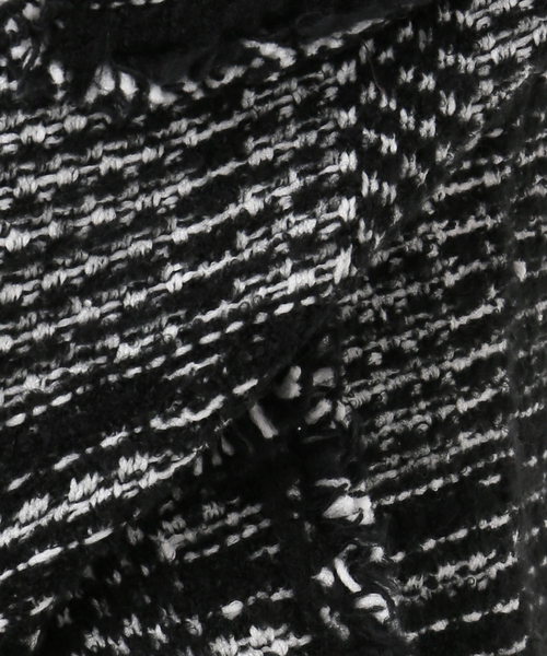 FRAMeWORK（フレームワーク）の「ツイードライクニットジャケット（その他アウター・レディース・ブラック・FREE）」の2枚目の写真