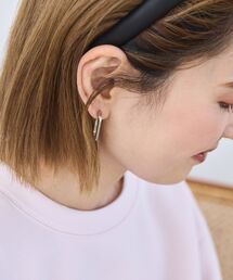 コンビカラーオーバルピアス