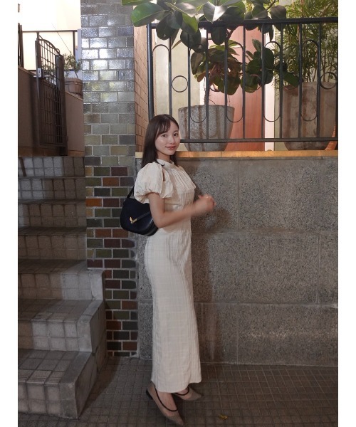Bloom-Sleeve Jacquard Dress（ワンピース）｜Her lip to（ハー