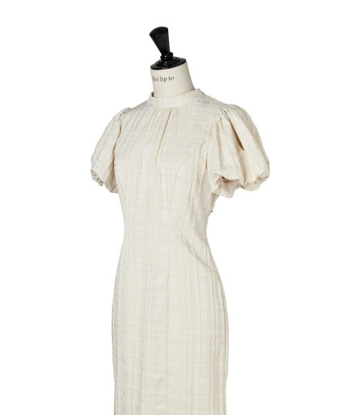 Bloom-Sleeve Jacquard Dress（ワンピース）｜Her lip to（ハーリップ