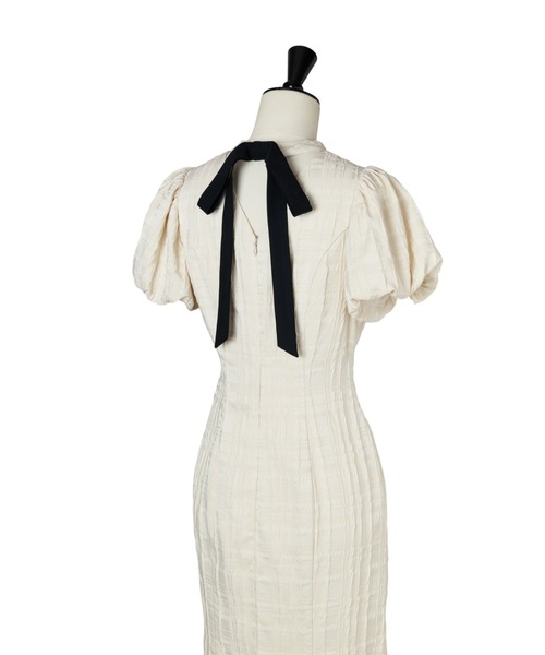 Bloom-Sleeve Jacquard Dress（ワンピース）｜Her lip to（ハー