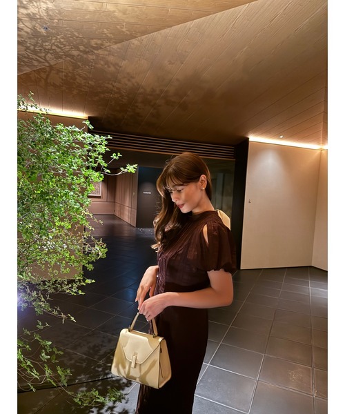 Bloom-Sleeve Jacquard Dress（ワンピース）｜Her lip to（ハーリップ