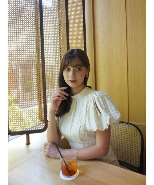 Bloom-Sleeve Jacquard Dress（ワンピース）｜Her lip to（ハーリップ