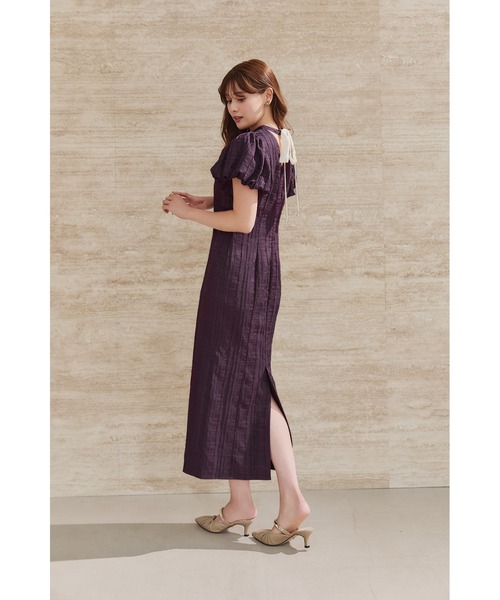 ワンピース herlipto Jacquard Dress Lace Trimmed Jacquard Dress（ワンピース）｜Her lip to（ハー