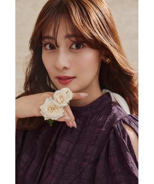 Bloom-Sleeve Jacquard Dress（ワンピース）｜Her lip to（ハーリップ