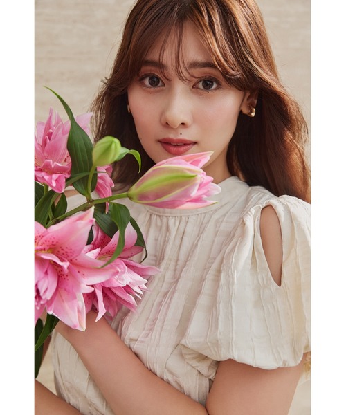 Bloom-Sleeve Jacquard Dress（ワンピース）｜Her lip to（ハーリップ