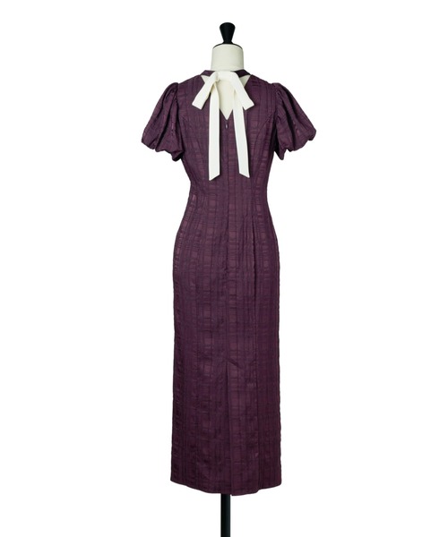 Herlipto♡Bloom-Sleeve Jacquard Dress Bloom-Sleeve Jacquard Dress（ワンピース）｜Her lip to（ハー