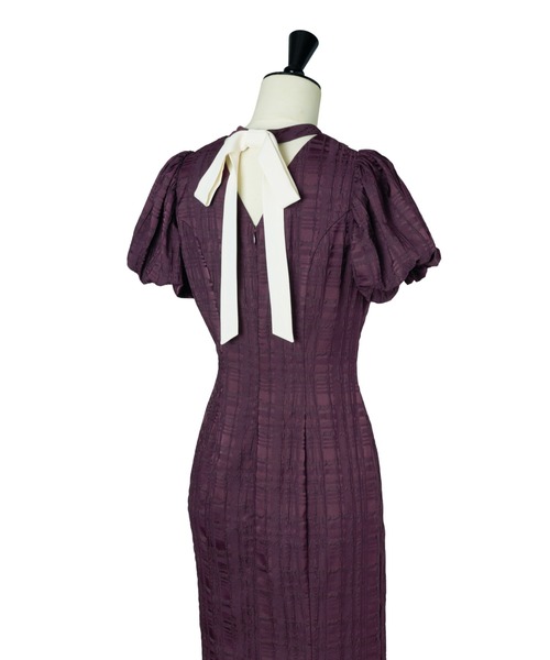 Bloom-Sleeve Jacquard Dress（ワンピース）｜Her lip to（ハーリップ