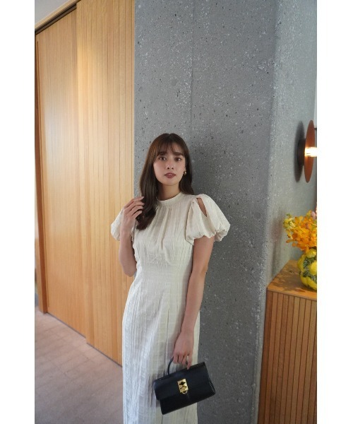 Bloom-Sleeve Jacquard Dress（ワンピース）｜Her lip to（ハー