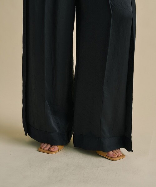 UNITED TOKYO(ユナイテッドトウキョウ)の「【2way】Vintage Leather Belted Satin PT|レイヤード/秋服/細見え(その他パンツ・レディース・ブラック/ブラウン・1/2)」の21枚目の写真