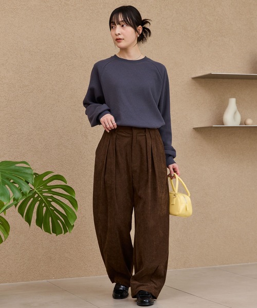 THE CRAFT CREW PRODUCTS（ザクラフトクループロダクツ）の「ラグランスリーブリンガーワッフルロングスリーブTシャツ＜抗菌防臭＞【THE CRAFT CREW PRODUCTS】（Tシャツ/カットソー・レディース・アイボリー/アイボリー系/カーキ/ブラック/ブラック系/ネイビー/チャコール/ライトグレー/グレイッシュベージュ・M/L）」の11枚目の写真